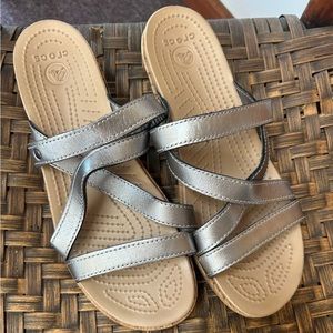 Womens Croc Wedge Sandals Size 8